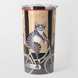 Cats Le Cafe du Printemps Travel Mug