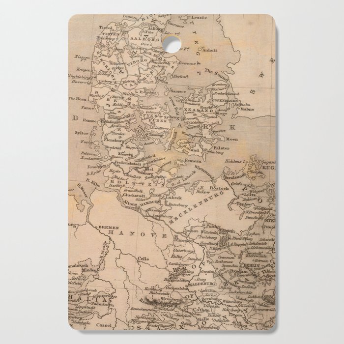 Vintage Northern Europe Map Cutting Board