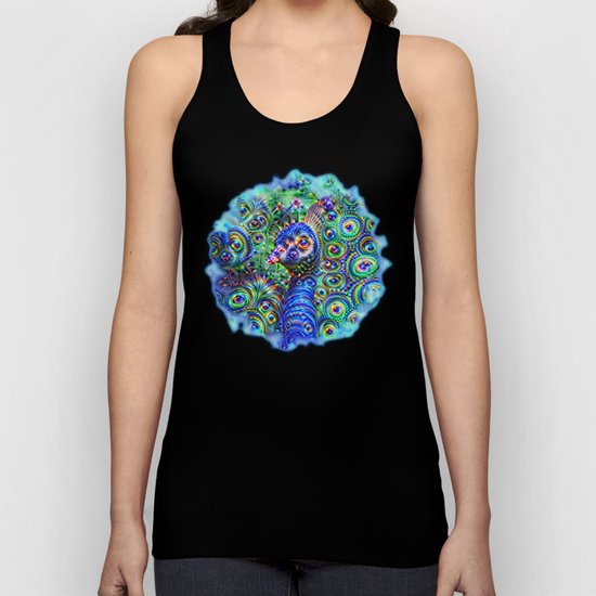 Brilliant Jeweled Peacock Unisex Tank Top