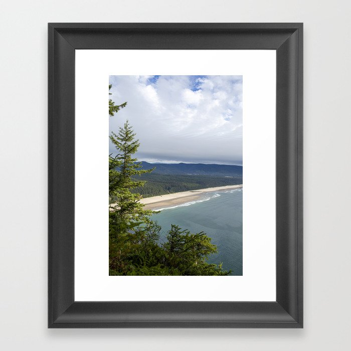 Cape Lookout Oregon Coast Aerial Photography Framed Art Print
