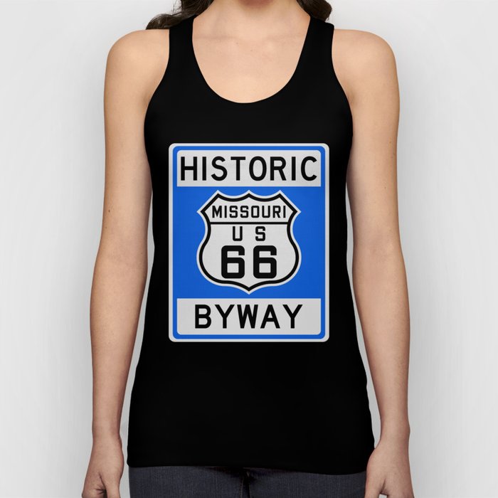 Historic Missouri Byway Route 66 Blue Highway Marker Tank Top
