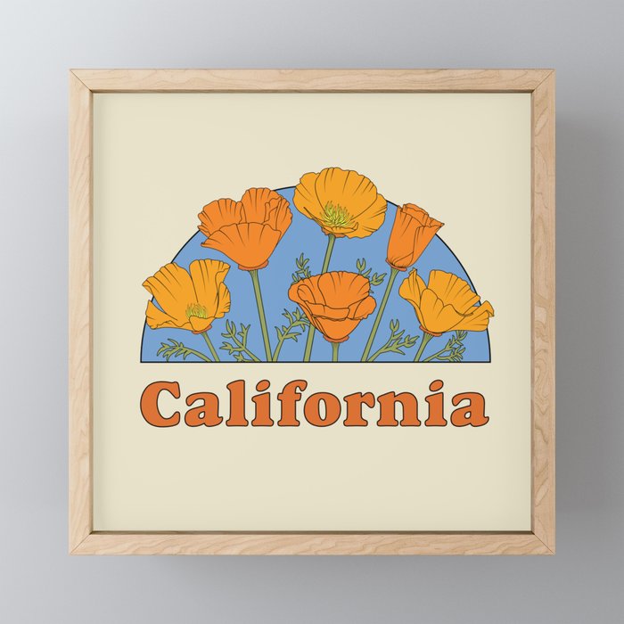 California Poppies Framed Mini Art Print