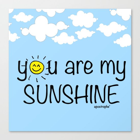 you are my SUNSHINE Canvas Print