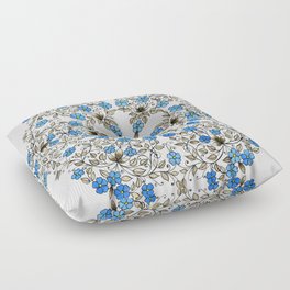 Watercolor flowers "Forget-me-not" Floor Pillow
