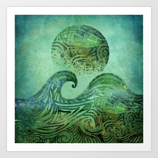 Tidal Moon Art Print