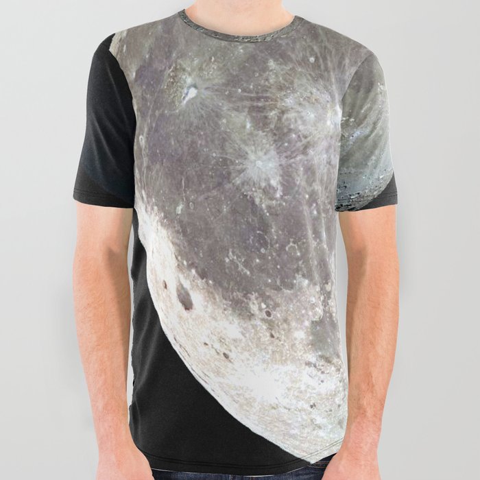 Waning Gibbous Moon All Over Graphic Tee