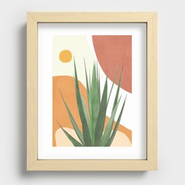 Abstract Agave Plant Recessed Framed Print
