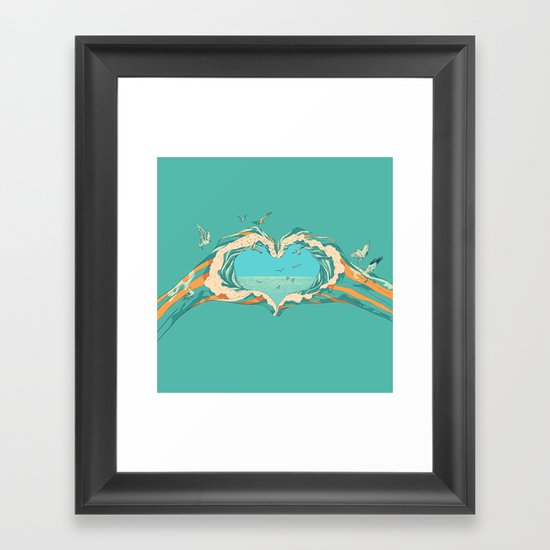 My Heart & The sea Framed Art Print