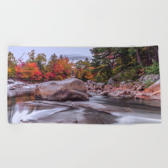 mountain stream Beach Towel