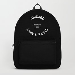 Chicago - IL, USA (Black Badge) Backpack | Typography, Graphicdesign, Illinois, Black And White, Chicago, Usa, Black, Black and White, Photo, Illustration 