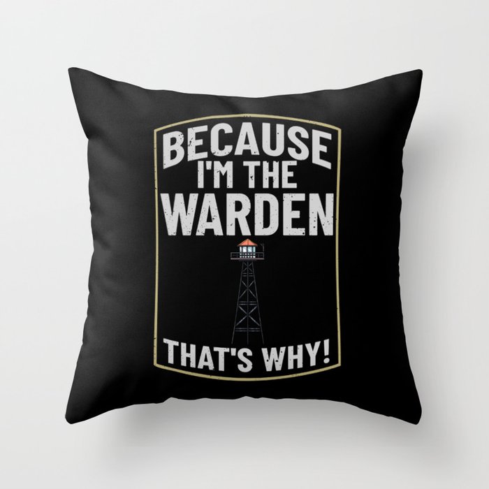 Prison Warden Correctional Officer Facility Training Throw Pillow