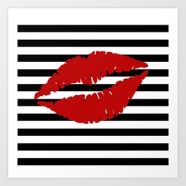Red Lips 2 Art Print