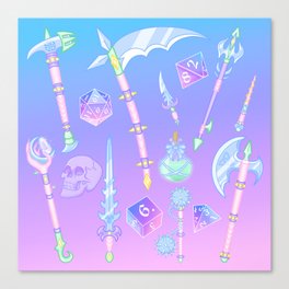 DnD Weapons Canvas Print