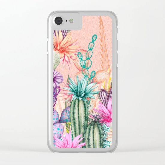 Cacti Love Clear iPhone Case