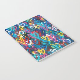 Graffiti Hearts Love (Color) Notebook