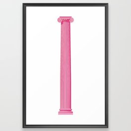 Iconic Pink Ionic Column Framed Art Print