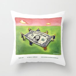 Dollar Safety Net Throw Pillow