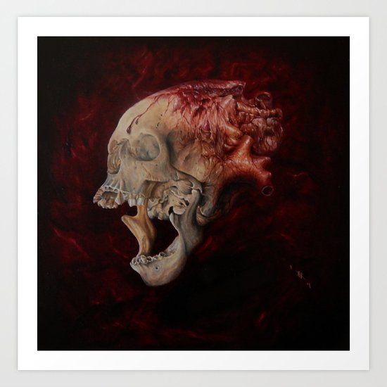 HeartSkull Art Print