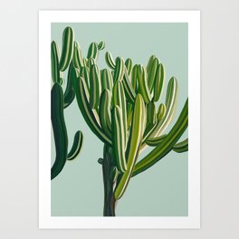 Desert Cactus - Mint Art Print