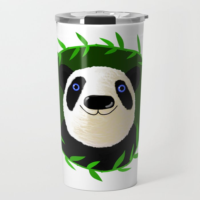 panda pug and bamboo 2d Travel Mug