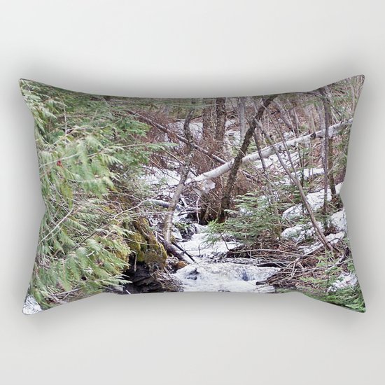 High Mountain Creek Rectangular Pillow