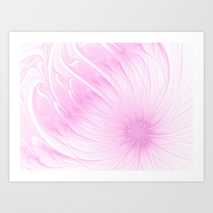 Pink Spring Flower Abstract Digital Painting Cute Floral