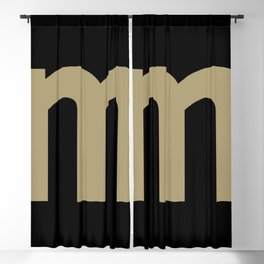 letter M (Sand & Black) Blackout Curtain