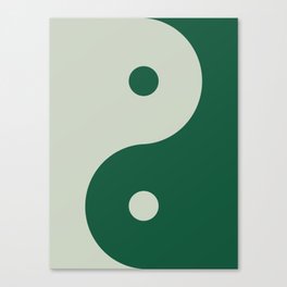 Yin Yang Sage Canvas Print | Meditation, Sagegreen, Boho, Sage, Green, Balance, Minimalist, Symbol, Yinyang, Yinandyang 