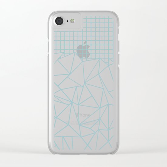 Ab Outline Grid Salty Clear iPhone Case