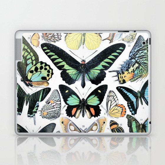 Butterflies by Adolphe Millot Laptop & iPad Skin