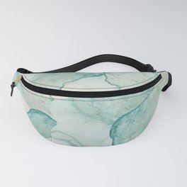 Green watercolor painting undersea pattern Fanny Pack | Turquoise, Painting, Graphicdesign, Abstract, Blue, Lightblue, Ocean, Aesthetic, Pastel, Wave 