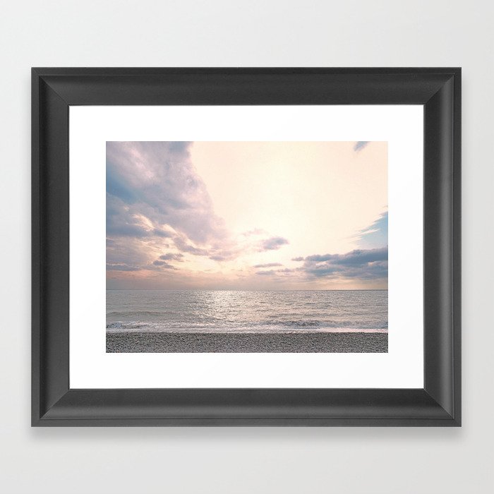 Evening Beach Framed Art Print