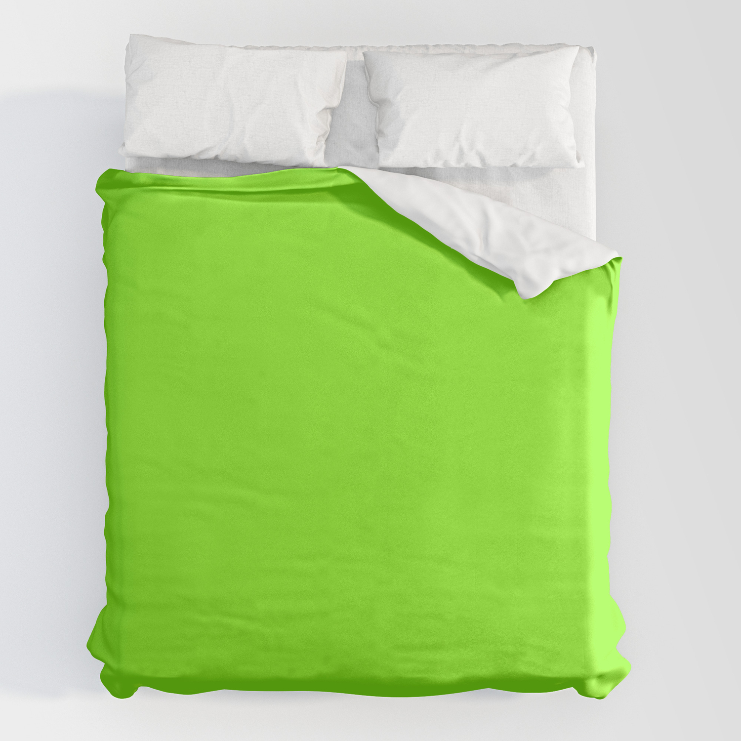Solid Chartreuse Bright Neon Green, Chartreuse Duvet Cover