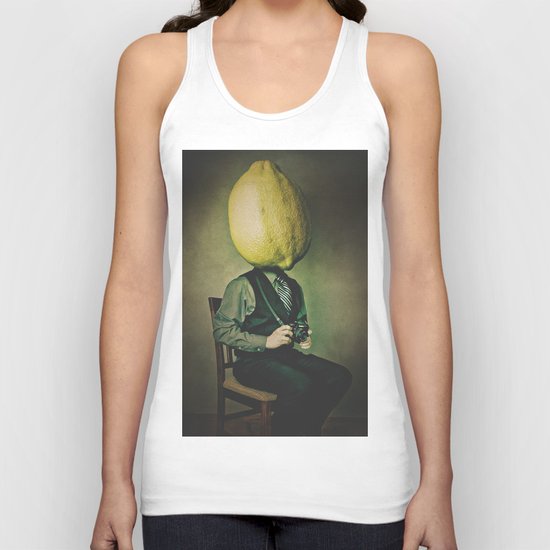 Lemonhead Photographer Portrait Unisex Tank Top