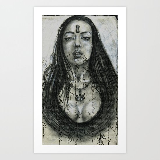 Key to Her Thoughts Art Print