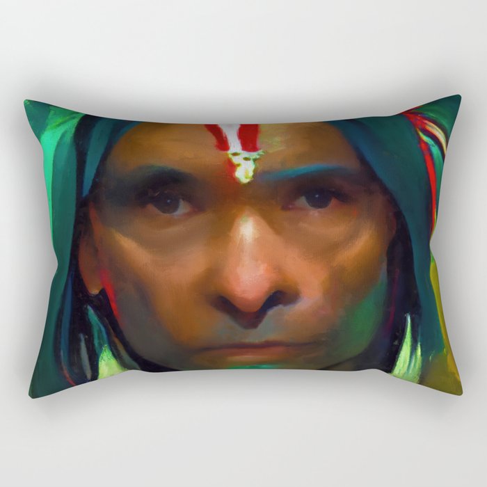 Native American Chief Rectangular Pillow