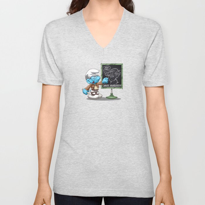 Attack on Titan Smurf Edition V Neck T Shirt
