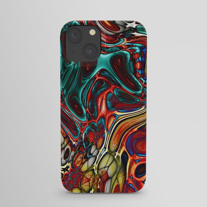Colorful Psychedelic Acrylic Pour iPhone Case