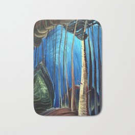 Emily Carr - Blue Sky - Canada, Canadian Oil Painting - Group of Seven Bath Mat | Groupofseven, Wood, Indian, Natives, Emily, Native, Canada, Woods, Totem, Blue 