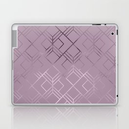 Modern Elegant Pink Lilac Gold Foil Geometrical Gradient Laptop Skin