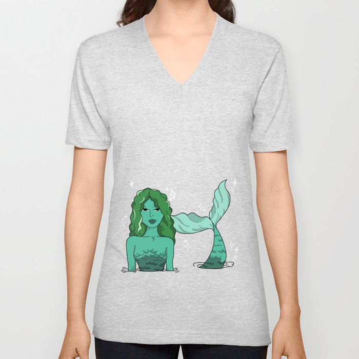 Mermaid V Neck T Shirt