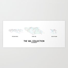 Vail Collection - Minimalist Trail Art Art Print | Illustration, Vector, Abstract, Graphic Design 