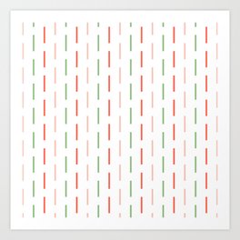 Discontinuous thin lines - peach Art Print