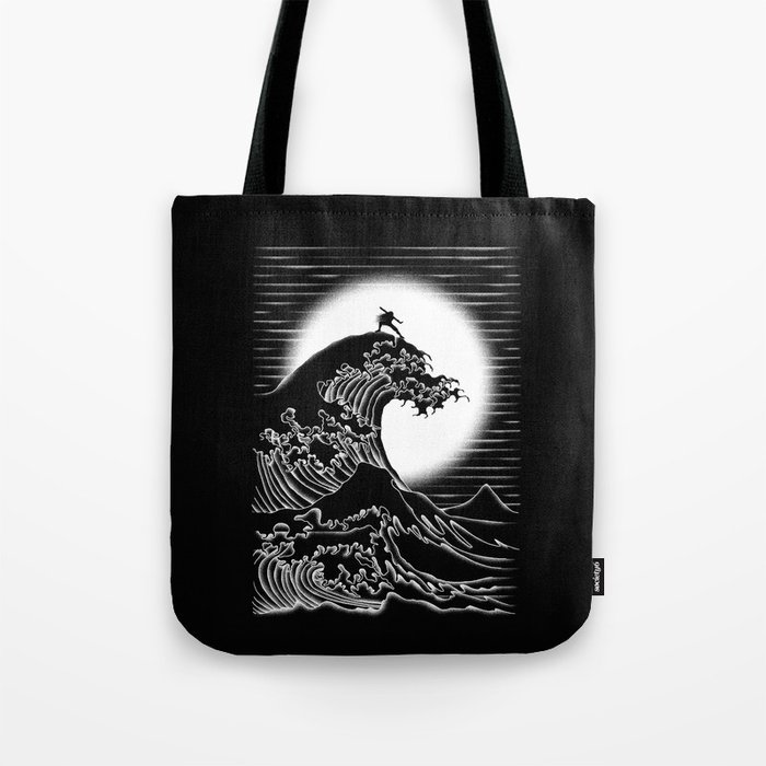 Waterbending (Black) Tote Bag