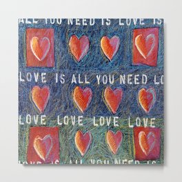 All You Need Is Love 3 Metal Print | Painting, Pop Art, Mixed Media 