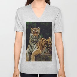 tiger V Neck T Shirt