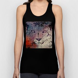 Snow Leopard In Cosmic Style Tank Top