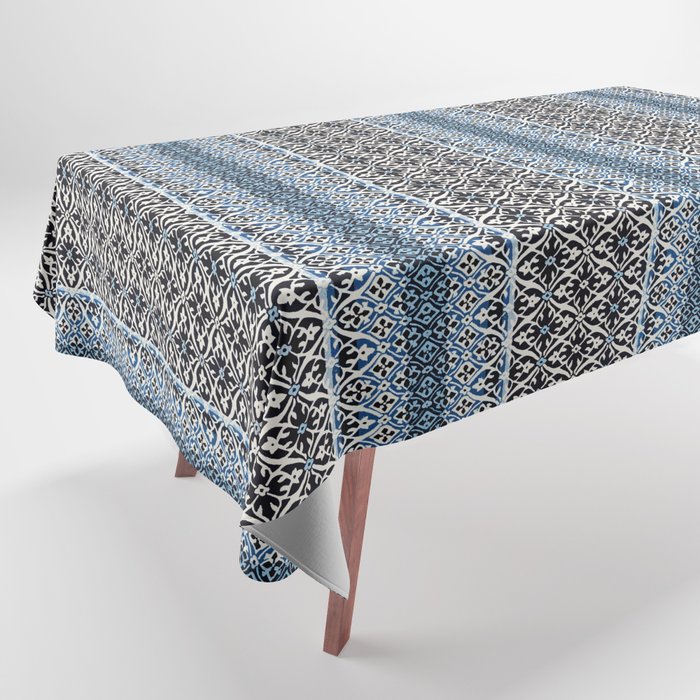 5 - Vintage Anthropologie Moroccan Indigo Artwork. Tablecloth