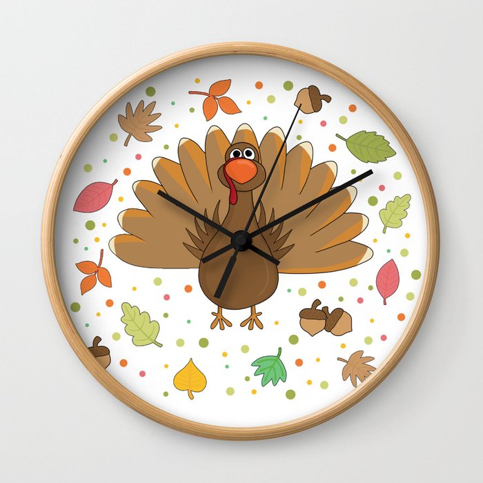 Thanksgiving Turkey Wall Clock