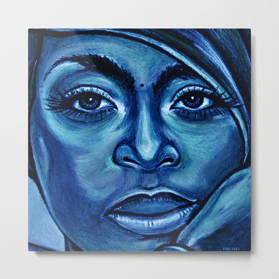 erykah?!../alternative-blue/ Metal Print
